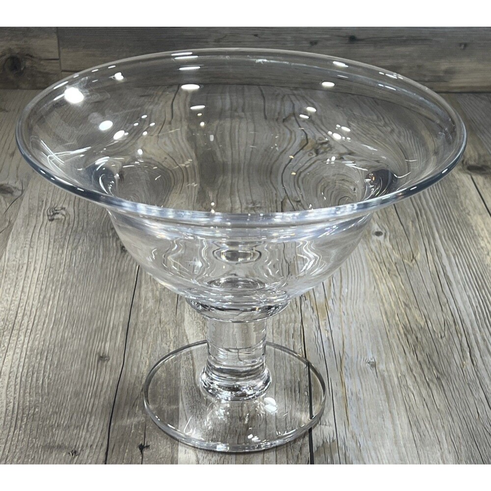 SIMON PEARCE Large ESSEX? Pedestal Compote Bowl  10" x 8 " 2001 Discontinued